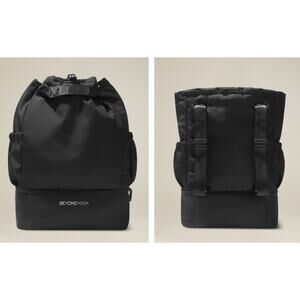 Beyond Yoga Convertible Gym Bag Black Backpack Pockets Zipper New
